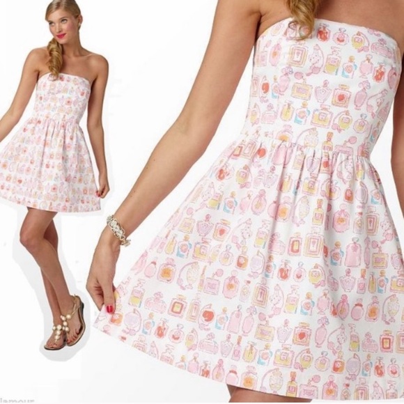 Lilly Pulitzer | Lottie Strapless Fit & Flare Dress in Spritz